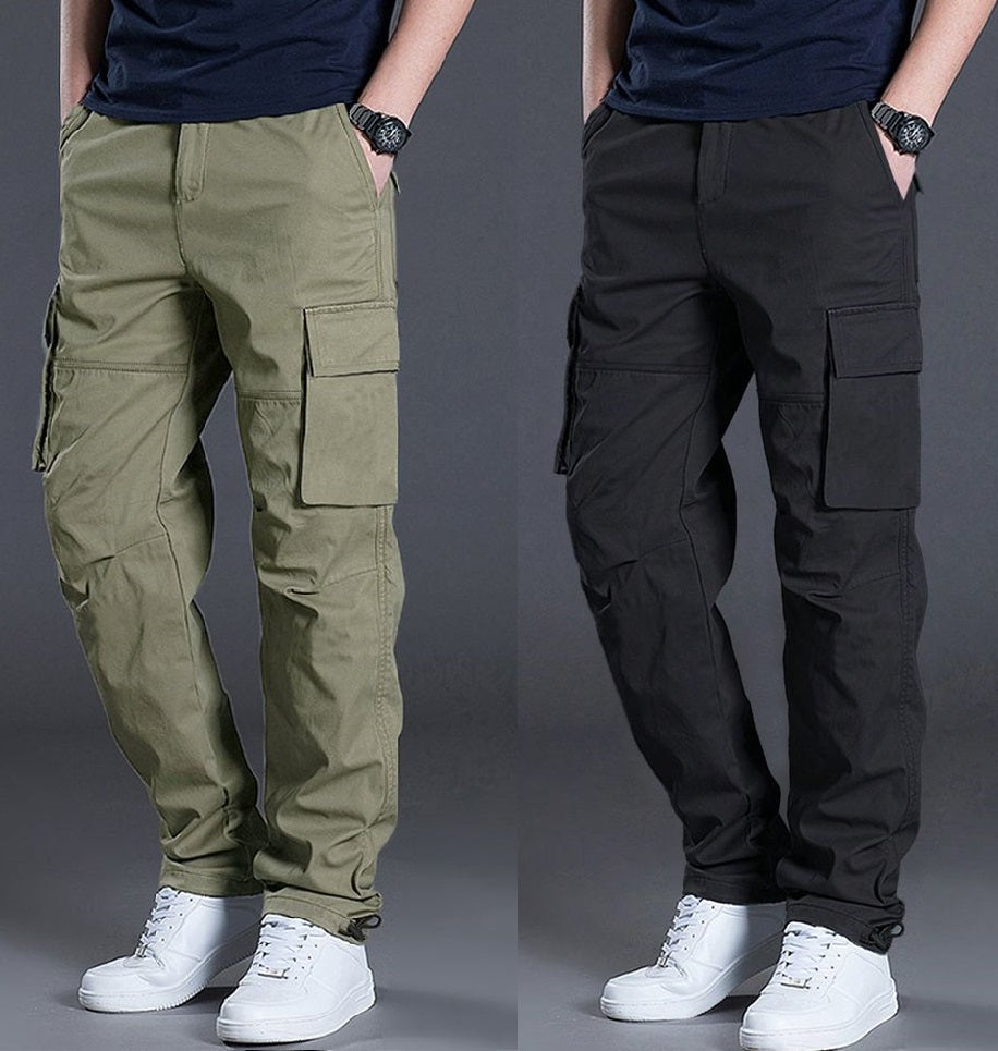 MEN SUMMER COTTON CARGO PANTS (PACK 2)
