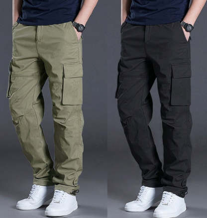 MEN SUMMER COTTON CARGO PANTS (PACK 2)